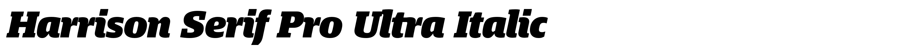 Harrison Serif Pro Ultra Italic